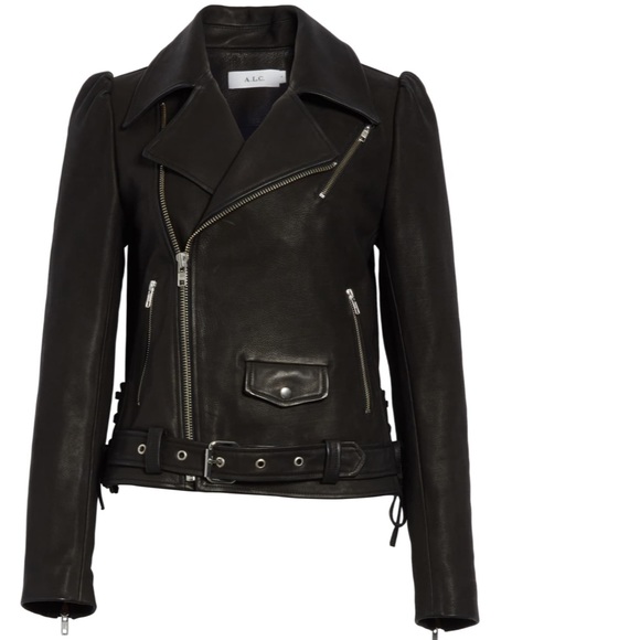 A.L.C. Biker Moto Calix Black Leather jacket - Picture 1 of 7